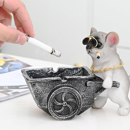 YOURKARTS.COM Small Car Dashboard Decorative Figurines Set (1, Bulldog Ashtray)