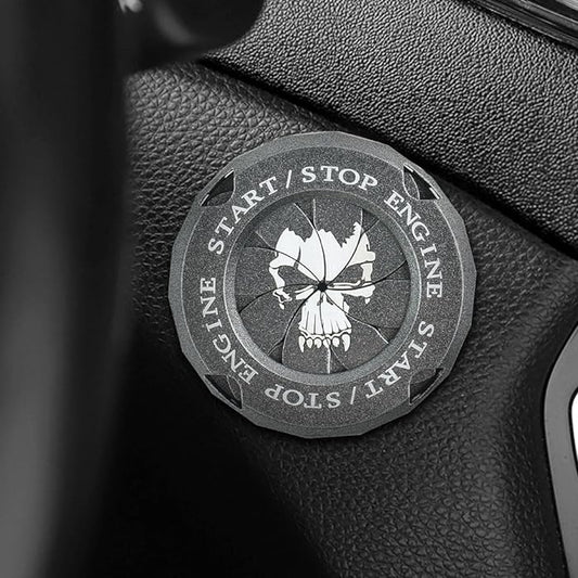 Rotary Push Start Button Cover,Car Accessories Engine Start Stop Button Cover, Motorcycle Ignition Key Switch Cover,Cool Car Stickers Interior