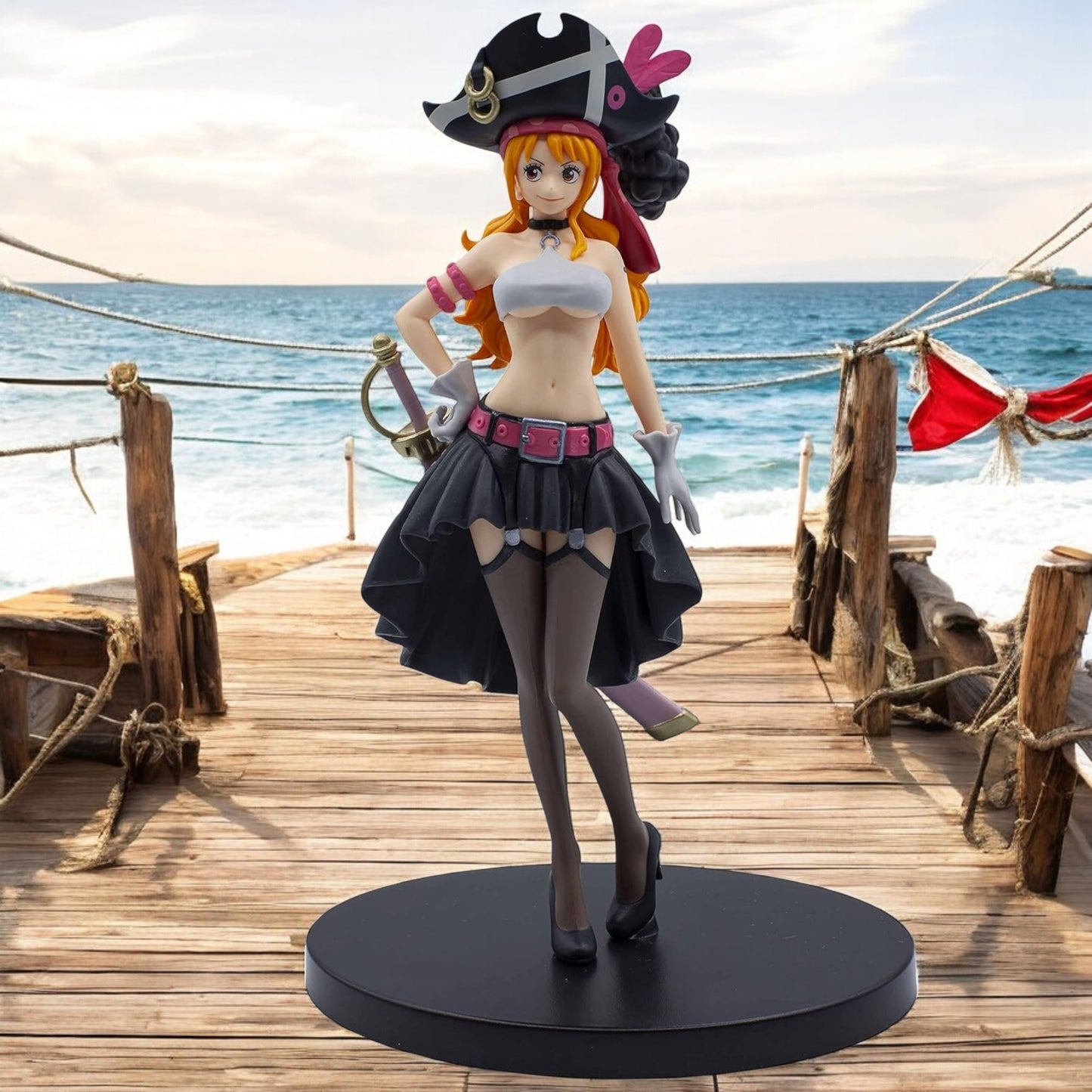 YOURKARTS.COM Car Decoration PVC Model 19cm One Piece - DXF Action Figure-The Grandline Lady - vol.3 Nami