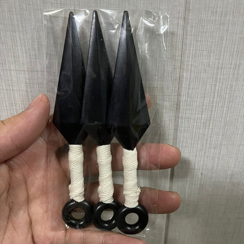 YOURKARTS.COM Ninja Weapon Kunai Set – Pack of 3 Japanese Toy Weapons for Cosplay & Decoration