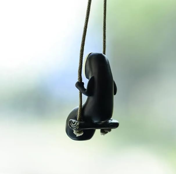 YOURKARTS.COM Cute Hanging Ornament for Car | Rear View Mirror Pendant | Swing Accessory for Car, Home, Office, Gardening & Gifts (No Face)