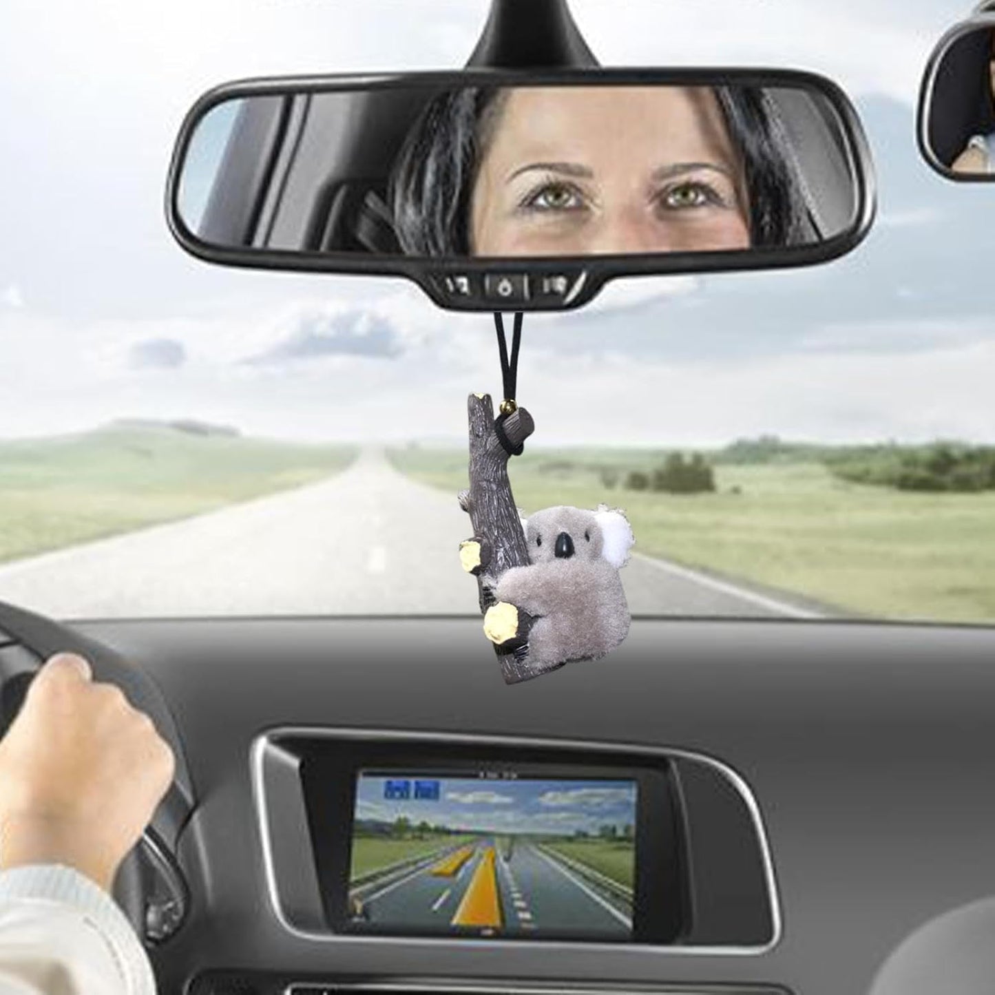 YOURKARTS.COM Cute Cartoon Hanging Ornament for Car | Rear View Mirror Pendant | Swing Accessory for Car, Home, Office, Gardening & Gifts (Koala)