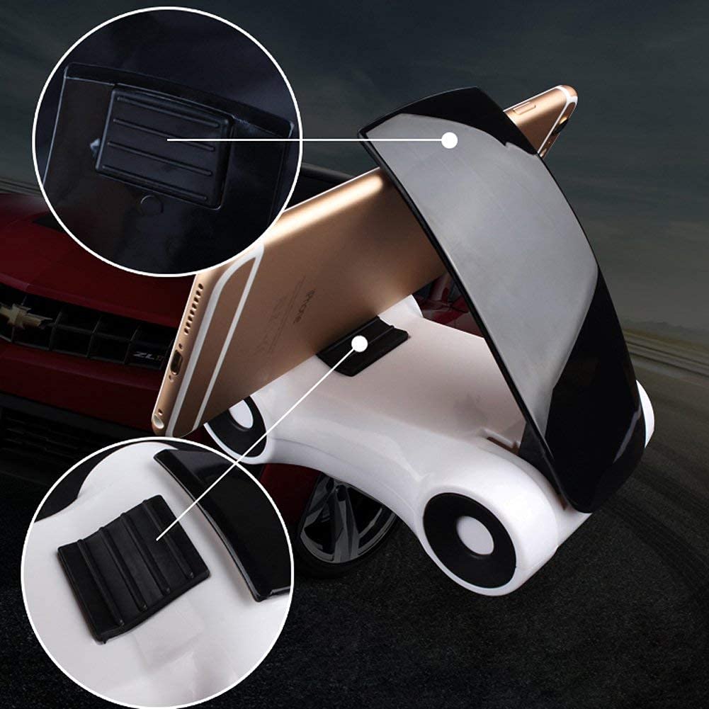 Car Shape Mobile Car Mount Holder Stand with Double Grip Holder for Windscreen, Dashboard and Table Desk