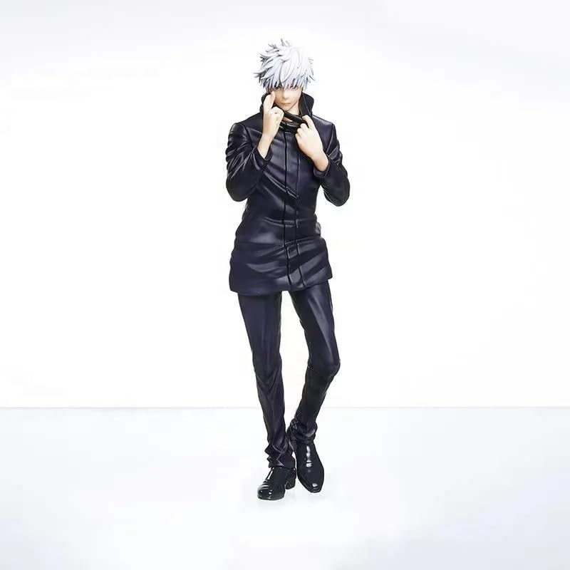 Anime Character Figurine, 19cm and 10cm, Black Jujitsu Outfit, PVC Model