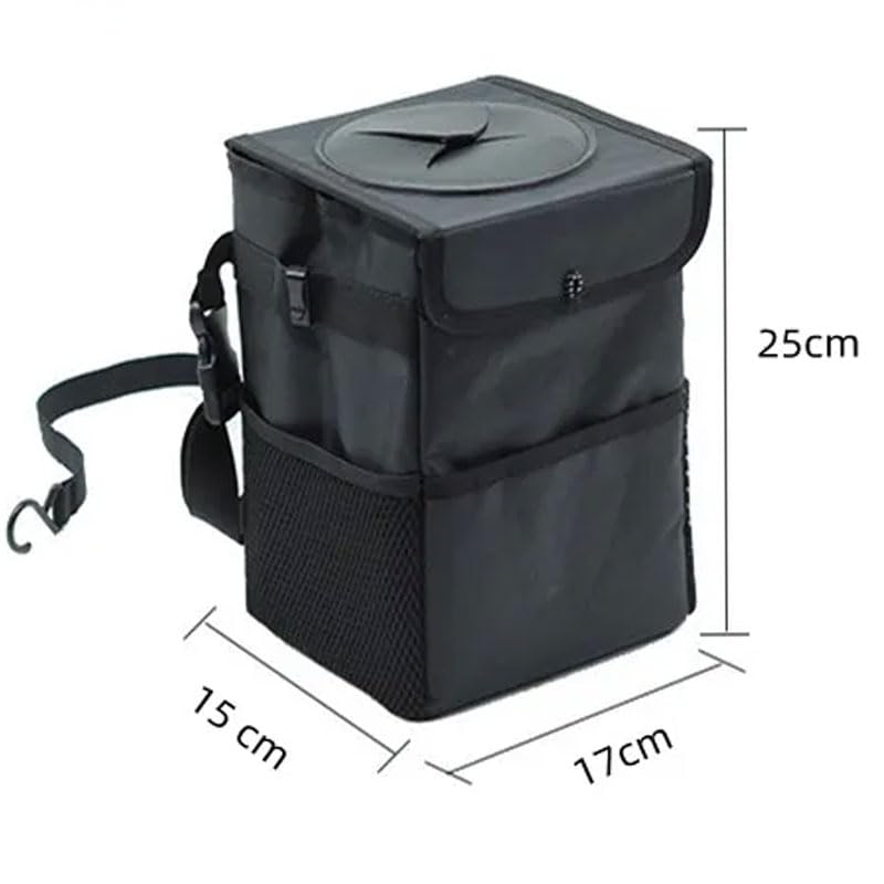 YOURKARTS.COM Car Trash Can with Lid, Waterproof Hanging (Car dust bin)
