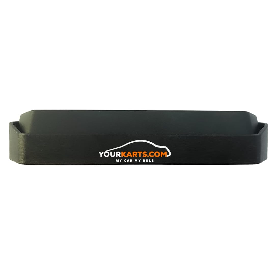 YOURKARTS.COM PVC Car Phone Number Dashboard Fantasy Display Plate, 27 x 8 cm, Push Down to Hide Number (Black)