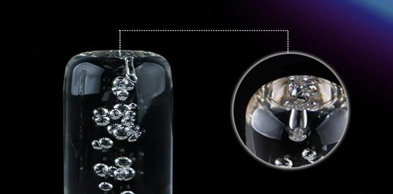 YOURKARTS LED Crystal Bubble Styling Sporty Handle Gear Shift Knob Manual/Automatic Universal conical Shape (15 cm)