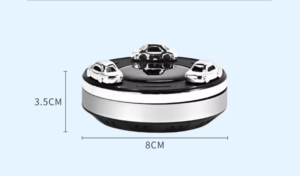 YOURKARTS.COM Solar-Powered Car Air Freshener, Light-Sensing Aromatherapy Diffuser, Car Model Design