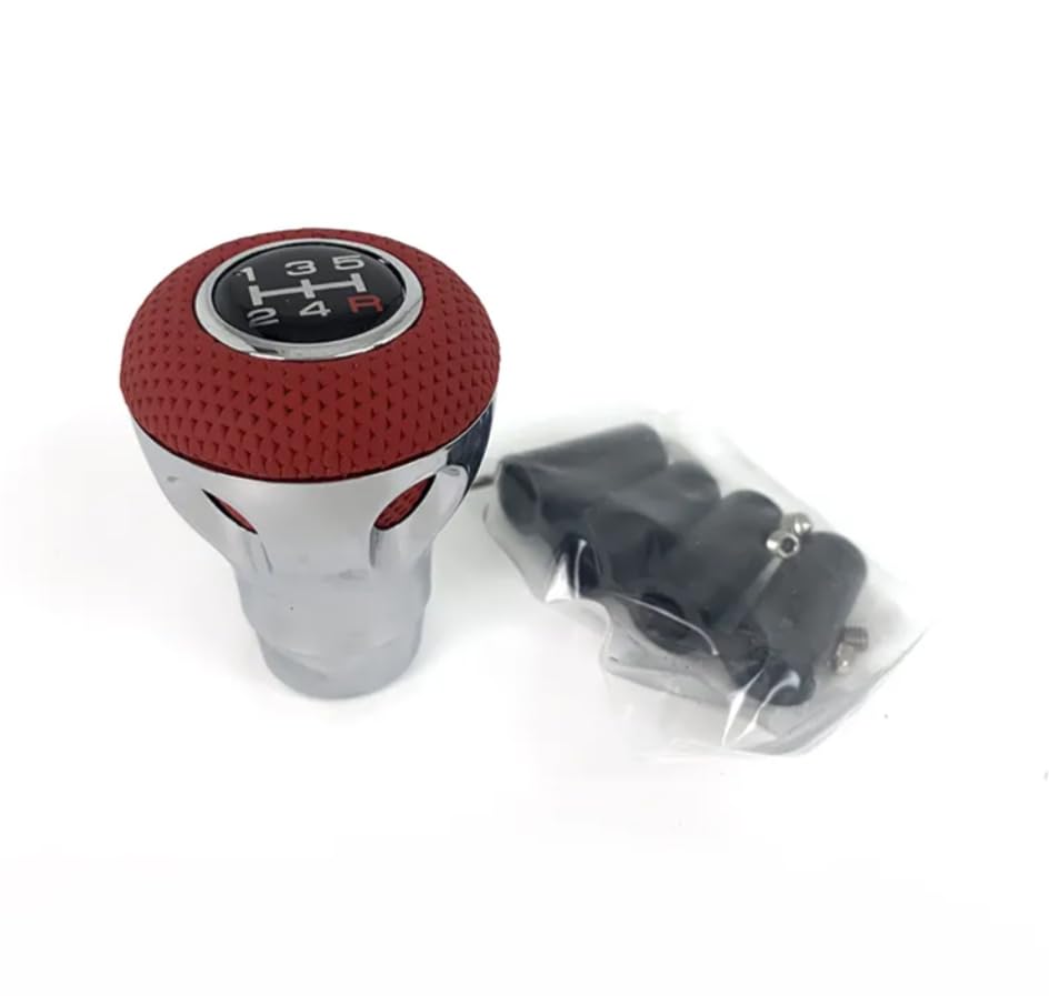 YOURKARTS.COM Gear Shift Knob - Red and Navy Blue, Universal Fit with Adapters and Installation Kit (0577)