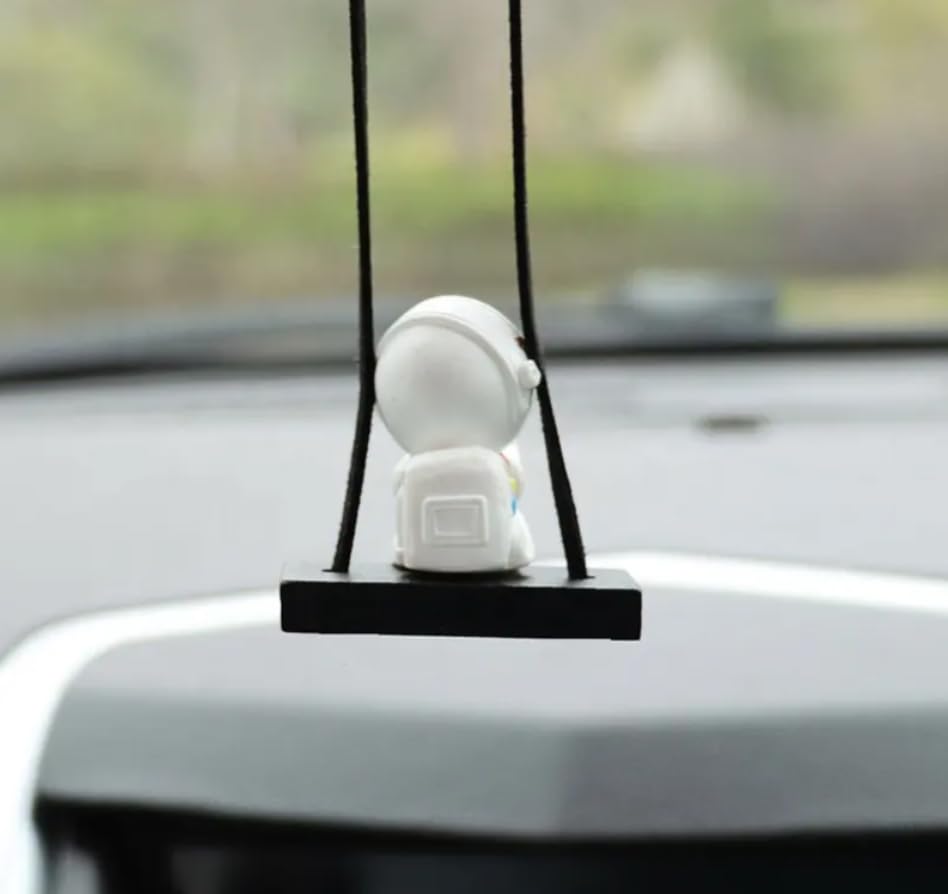 YOURKARTS.COM Bunny Astronaut Car Hanging Ornament, Rearview Mirror Pendant, Decorative Car Accessories (1, Astronaut B)