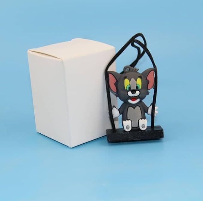 YOURKARTS.COM Cute Cartoon Hanging Ornament for Car | Rear View Mirror Pendant | Swing Accessory for Car, Home, Office, Gardening & Gifts (TOM)