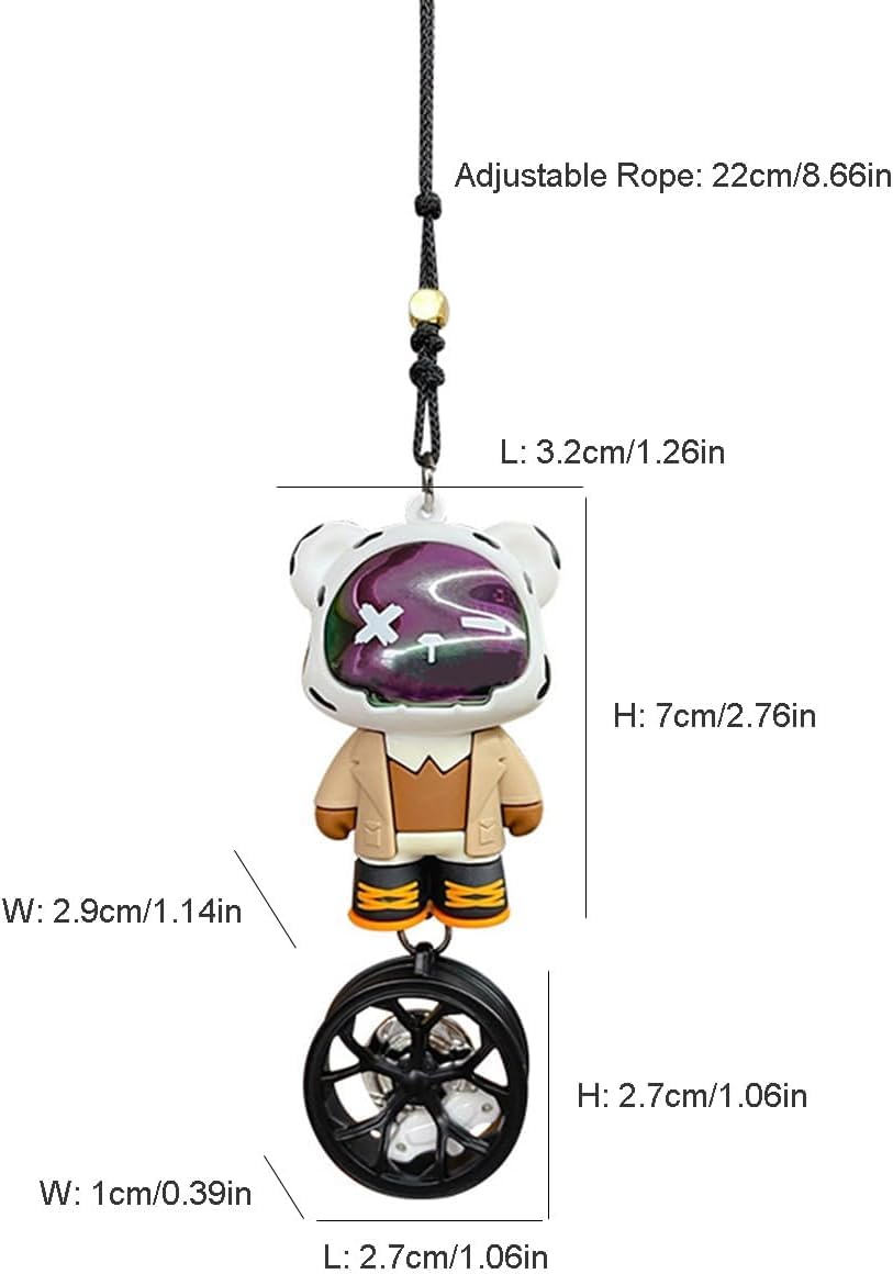 YOURKARTS.COM Bunny Astronaut Car Hanging Ornament, Rearview Mirror Pendant, Decorative Car Accessories (1, Astronaut B)