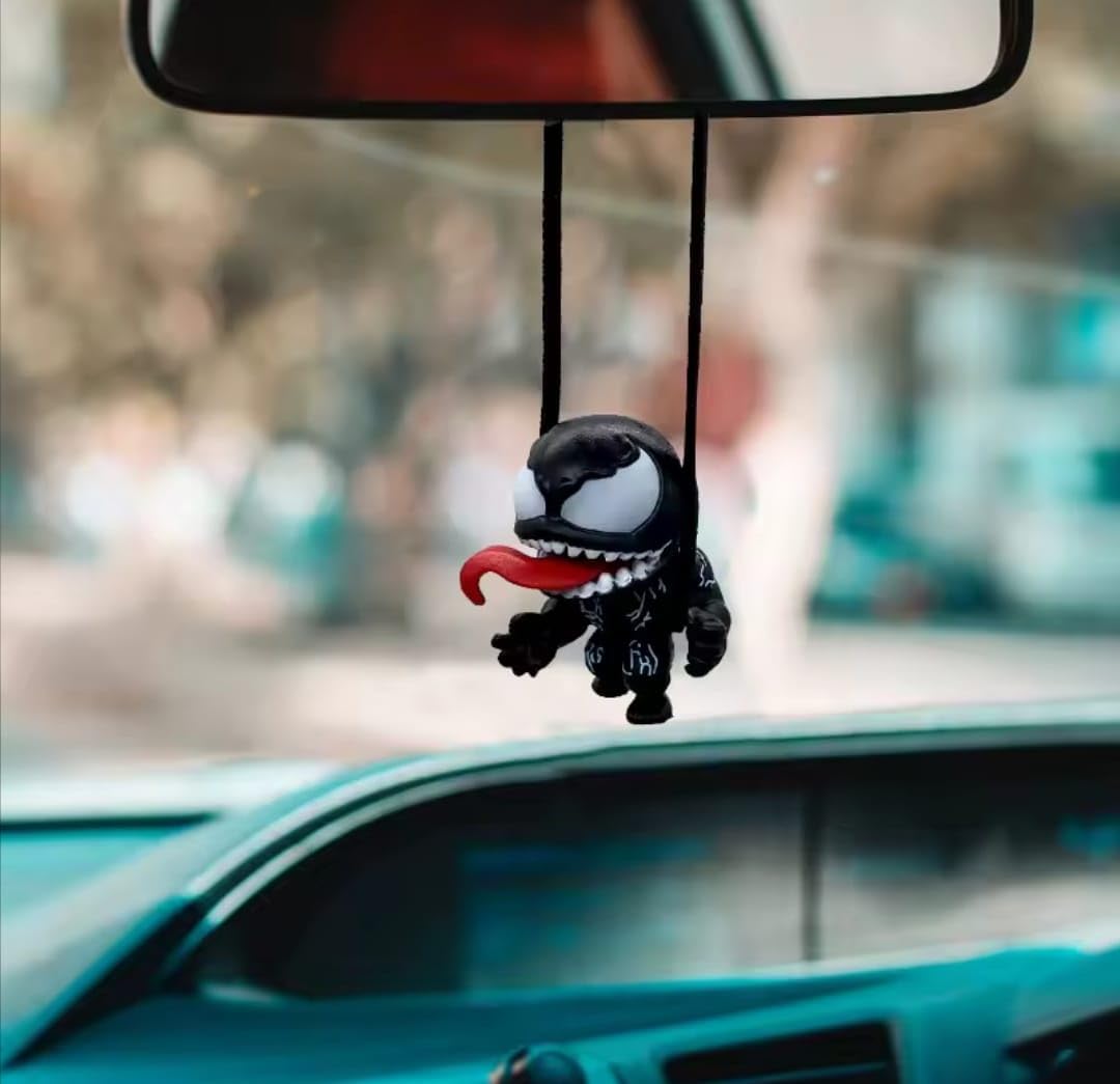 YOURKARTS.COM Cute Hanging Ornament for Car | Rear View Mirror Pendant | Swing Accessory for Car, Home, Office, Gardening & Gifts (Venom)