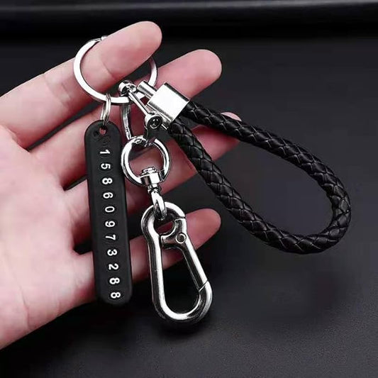 YOURKARTS.COM Anti-Lost Car Keychain with Phone Number Card | Key Ring with Number Plate for Vehicle | Car Accessories Key Holder for Contact Info (Pack of 2)
