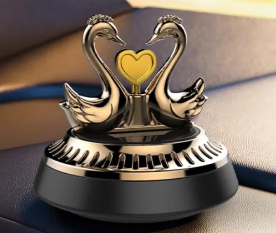 YOURKARTS.COM Car Light Sense Solar Energy Perfume Aromatherapy Car Fun Car Model Accessories Solar Swan Design