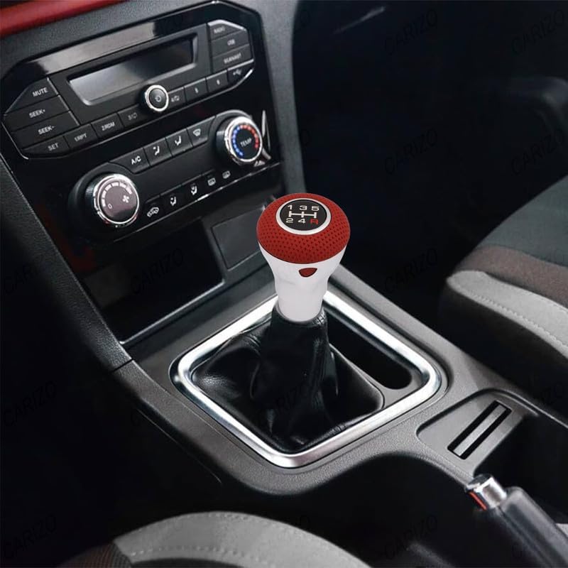 YOURKARTS.COM Gear Shift Knob - Red and Navy Blue, Universal Fit with Adapters and Installation Kit (0577)