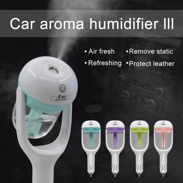 YOURKARTS.COM Car Air Purifier Humidifier, Aroma Diffuser, Essential Oil Diffuser, 10 cm