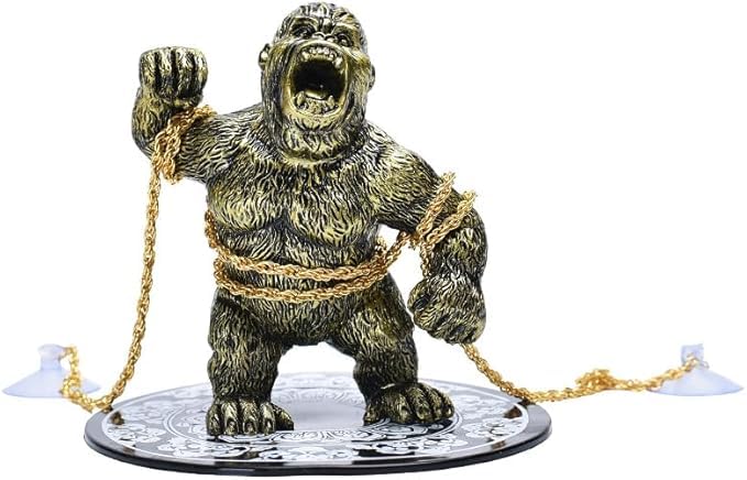 YOURKARTS.COM Gorilla Car Dashboard Decoration with Anti-Slip Base Mat – Fun & Unique Car Ornament for Men’s Gift