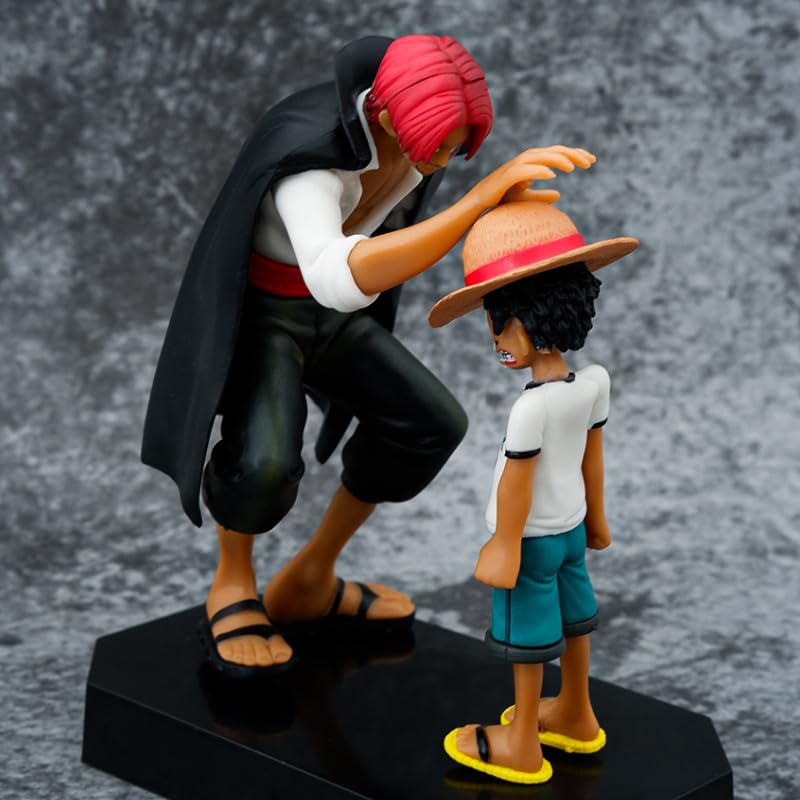 Anime Pirate Duo Figurine – Collectible Scene Statue with Black Base | 3D Model | 18CM | PVC High Detail | Home & Office Display