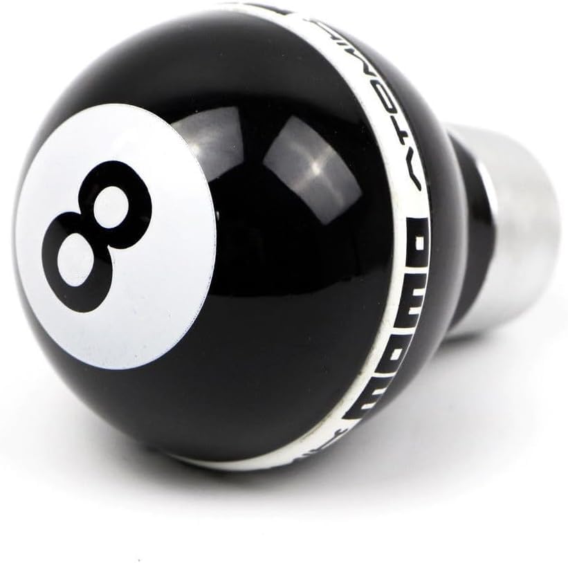 YOURKARTS.COM MOMO Gear Shift Knob, Black and White, Universal Fit with Adapters and Installation Kit (Black)