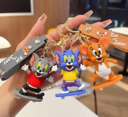 YOURKARTS.COM Cartoon Character Keychain, tom&jerry, 10 cm different style cartoon Character Keychain