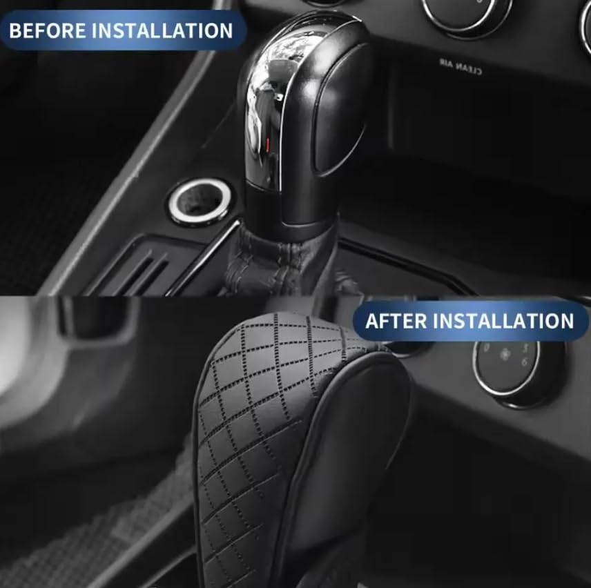 YOURKARTS.COM Car Gear Knob Cover, Protective, Premium Material, Universal Fit, Stylish Design (Brown)