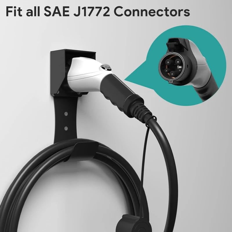 Type 2 EV Charger Charging Cable Wall Mount, Charging Cable Organiser for Charging Station