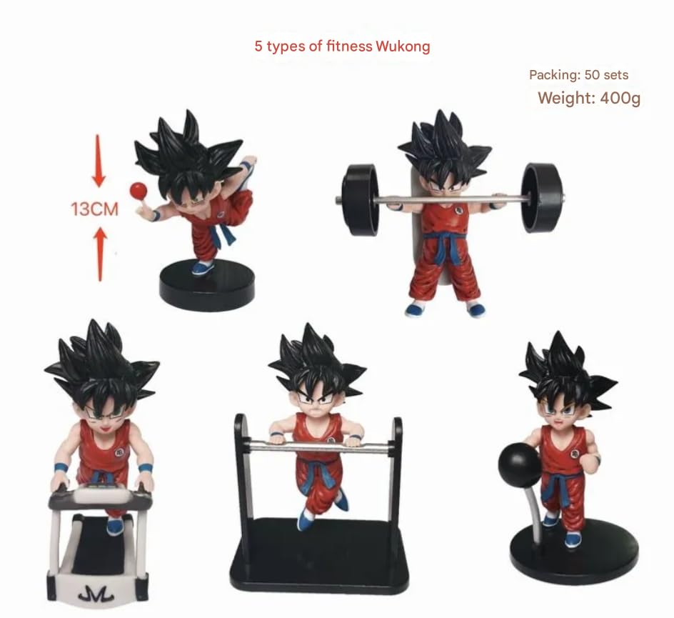 YOURKARTS.COM Car Decoration – Strongest Anime Character Super Saiyan God Figurine for Center Console and Dashboard Accessories (Running)