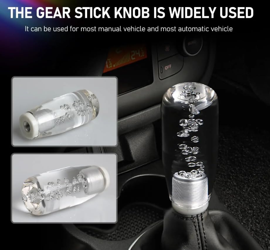 Crystal Bubble Styling Sporty Handle Gear Shift Knob Manual/Automatic Universal conical