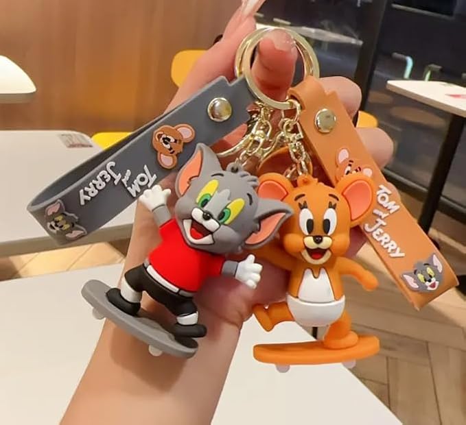 YOURKARTS.COM Cartoon Character Keychain, tom&jerry, 10 cm different style cartoon Character Keychain