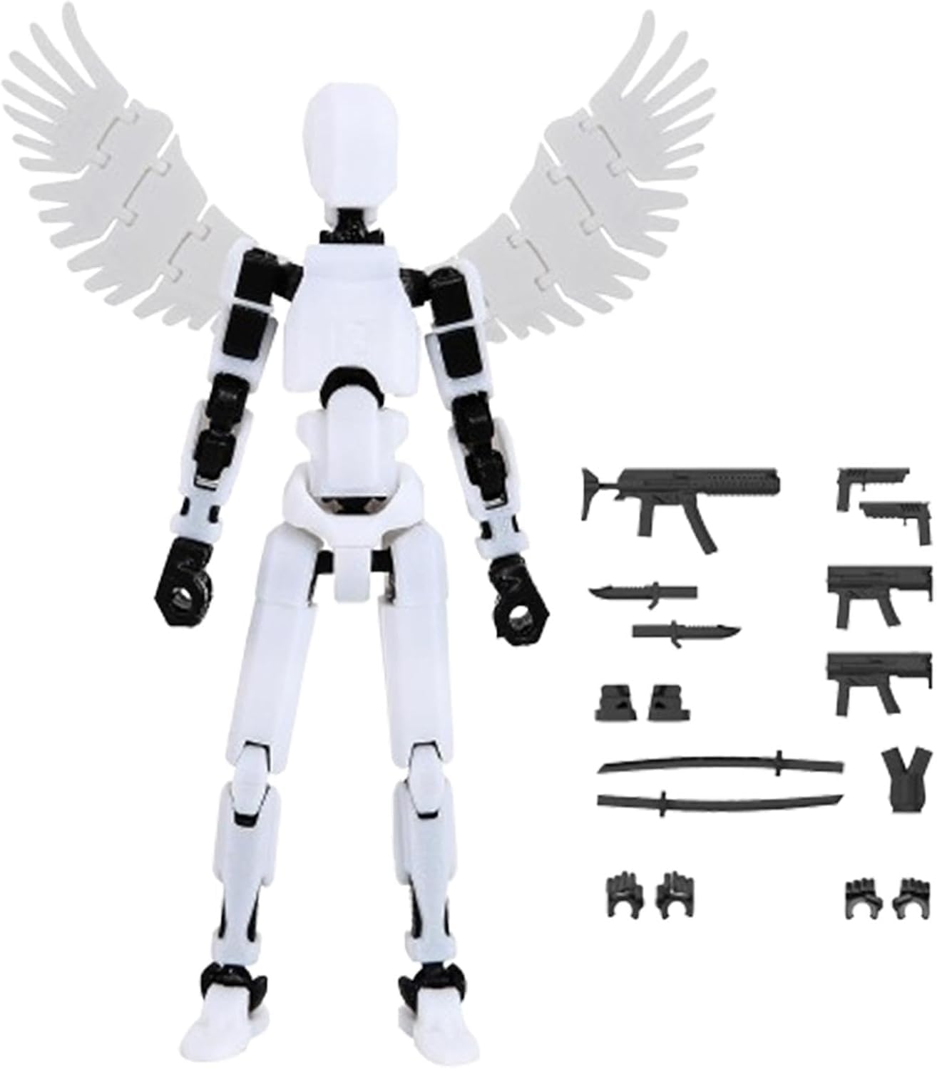 YOURKARTS.COM 3D Printed Action Figure, Moving Robot Toy for Kids and Adults, Multi Joints Fully Movable