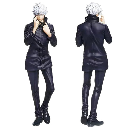 Anime Character Figurine, 19cm and 10cm, Black Jujitsu Outfit, PVC Model