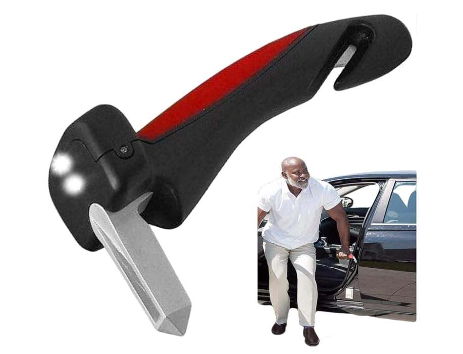 YOURKARTS.COM Car Support Handle, 5-in-1 Safety Door Handle with Window Breaker, Elderly Assistance