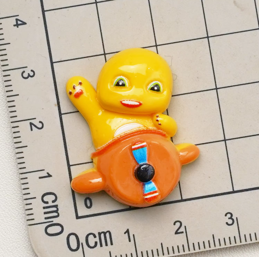 YOURKARTS.COM Car Ornaments Set, 2 cm Miniature Bear, Dog, Dragon Figurines, Multicolour (6, Yellow Dragon Babies)