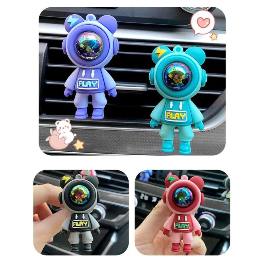YOURKARTS.COM Car AC Vent Perfume - Unique Astronaut design, Car Air Freshener Random colors 2-Pack