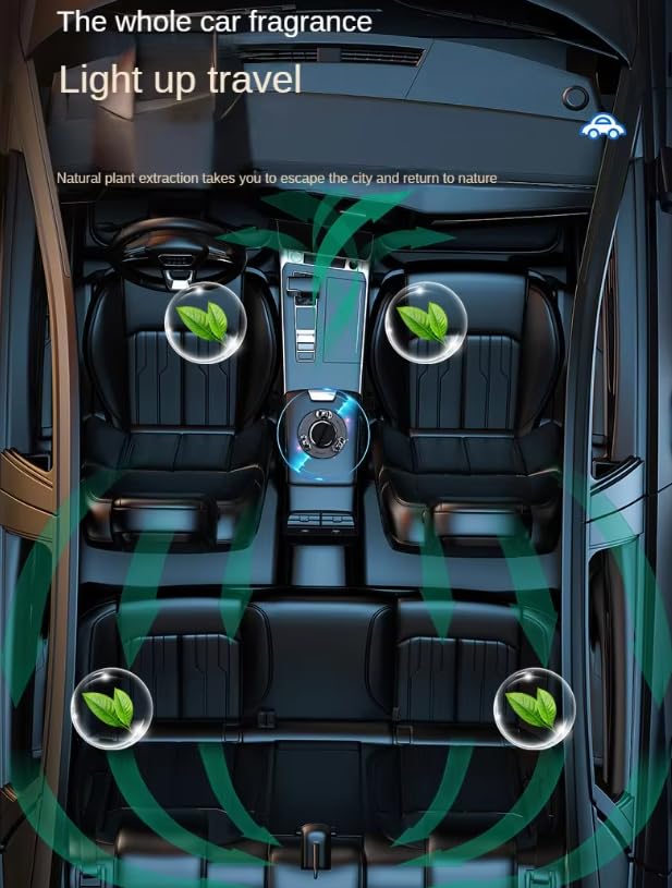 YOURKARTS.COM Solar-Powered Car Air Freshener, Light-Sensing Aromatherapy Diffuser, Car Model Design