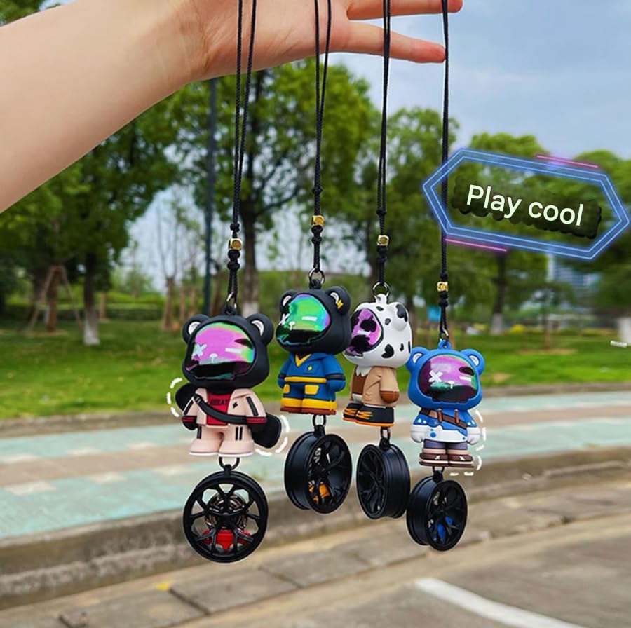 YOURKARTS.COM Bunny Astronaut Car Hanging Ornament, Rearview Mirror Pendant, Decorative Car Accessories (1, Astronaut B)