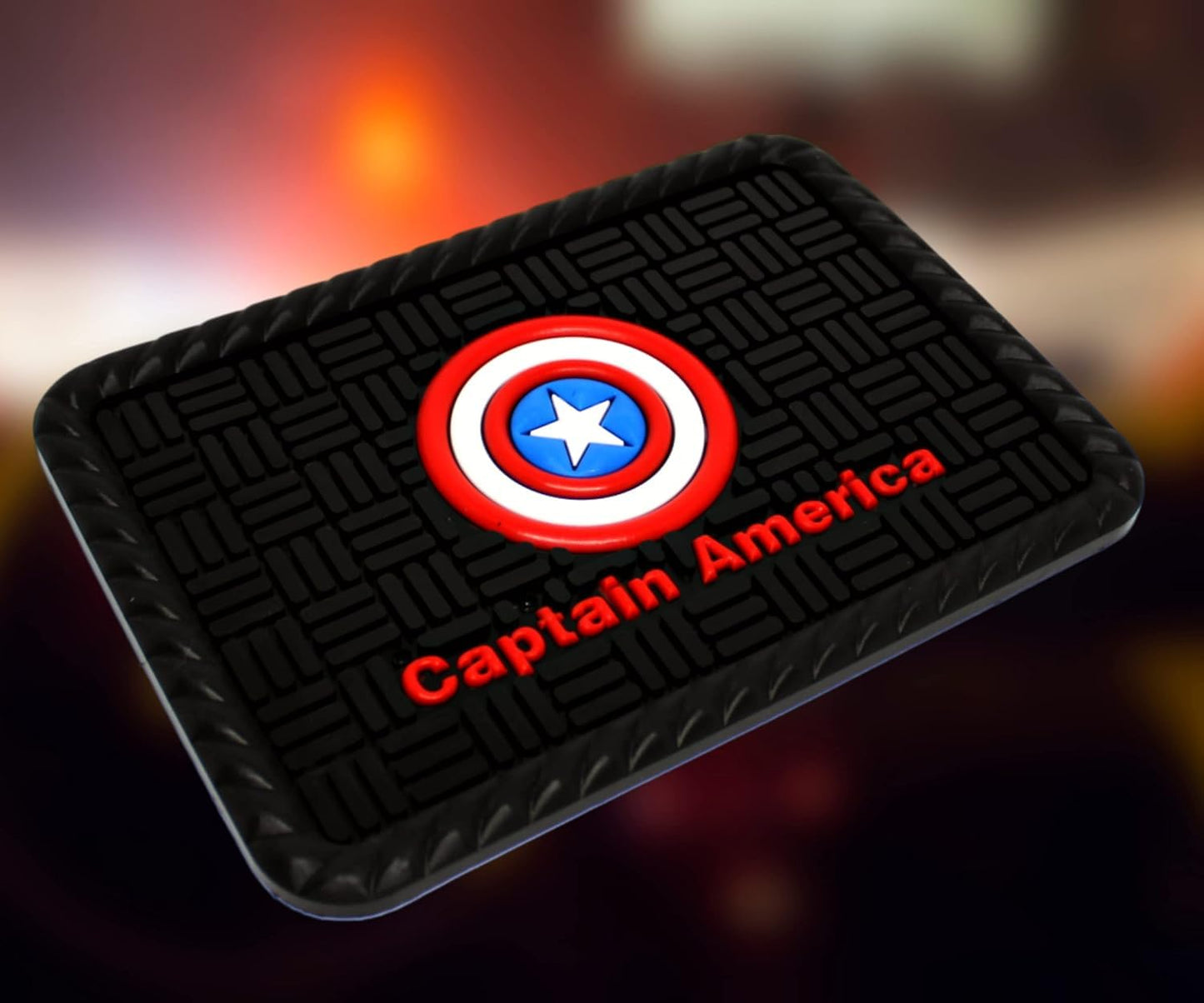 YOURKARTS.COM Secure Grip Non-Slip Car Dashboard Mat – Anti-Skid Pad for Phone, Sunglasses, Keys | Unique Spiritual Decor | car Accessories 2025 (Captain)