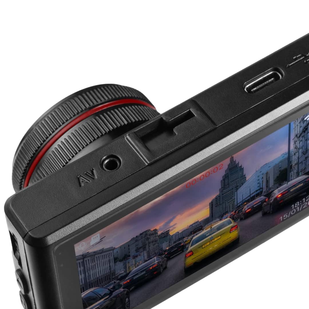 YOURKARTS.COM T968 Pro Dual Dash Camera – Full HD 1080P + 720P Front & Rear Camera with 3-Inch IPS Display,G-Sensor, and Night Vision-18 Months Warranty