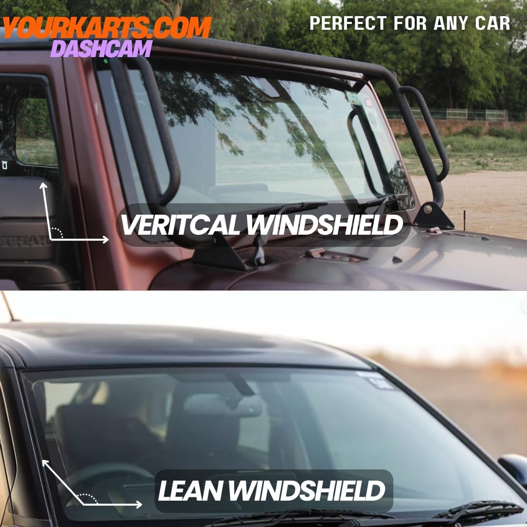 YOURKARTS.COM T968 Pro Dual Dash Camera – Full HD 1080P + 720P Front & Rear Camera with 3-Inch IPS Display,G-Sensor, and Night Vision-18 Months Warranty