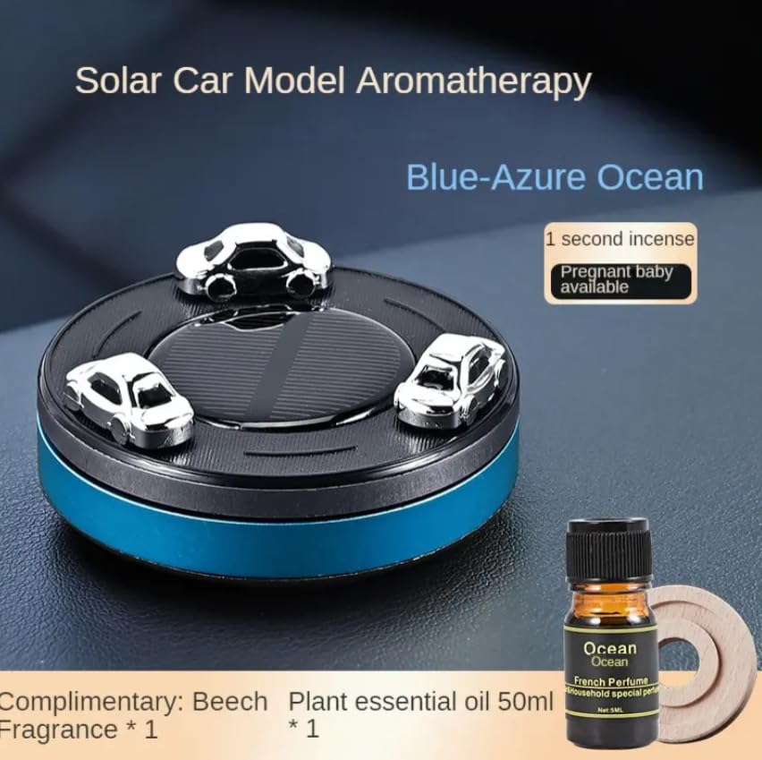 YOURKARTS.COM Solar-Powered Car Air Freshener, Light-Sensing Aromatherapy Diffuser, Car Model Design