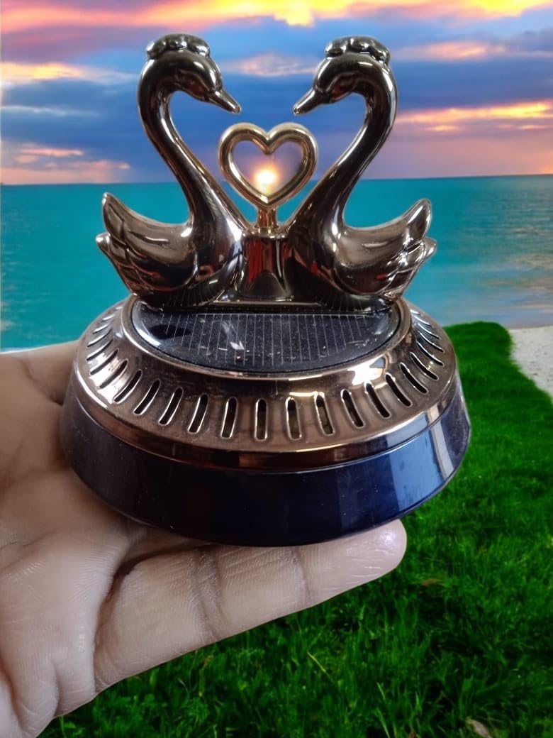 YOURKARTS.COM Car Light Sense Solar Energy Perfume Aromatherapy Car Fun Car Model Accessories Solar Swan Design