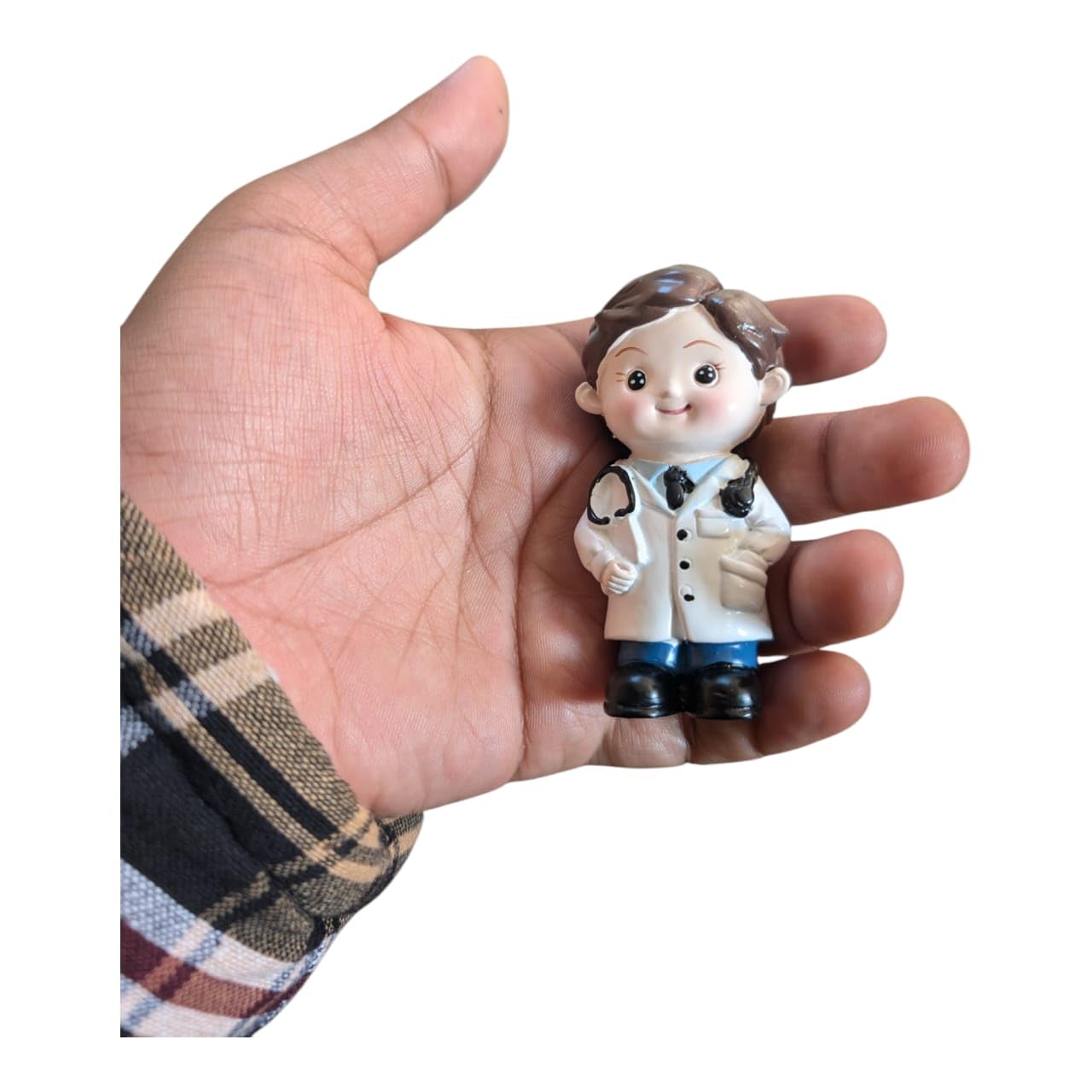 Yourkarts Small PVC Doctors Figures for Office Desk, Home Décor, Unique Decoration for Car Interiors (male))