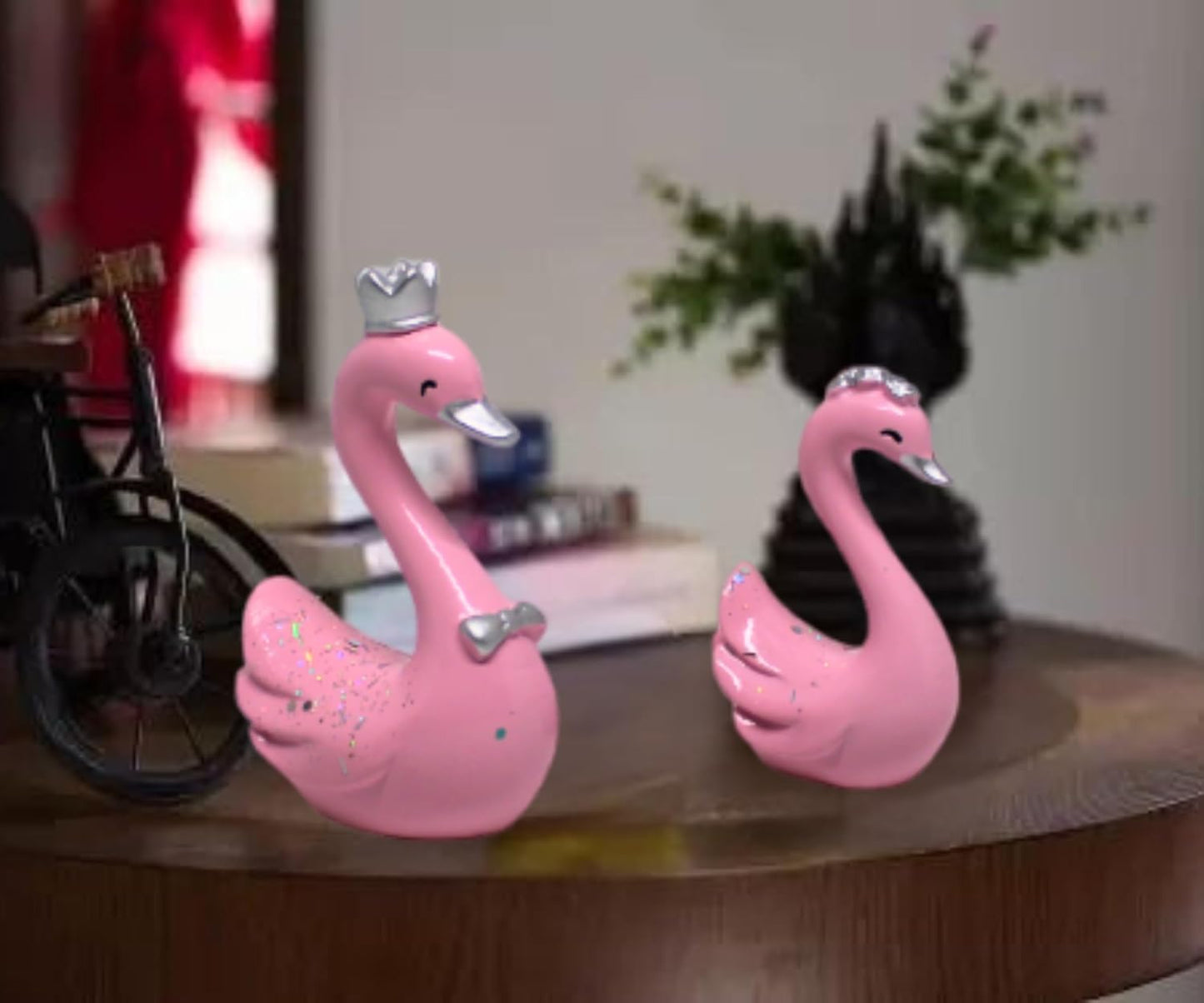 YOURKARTS.COM Cute Couple Universal Anti-Slip Car Dashboard Pad - Multi-Color Sticky Rubber Pad with Superior Grip Technology (swan Couple)