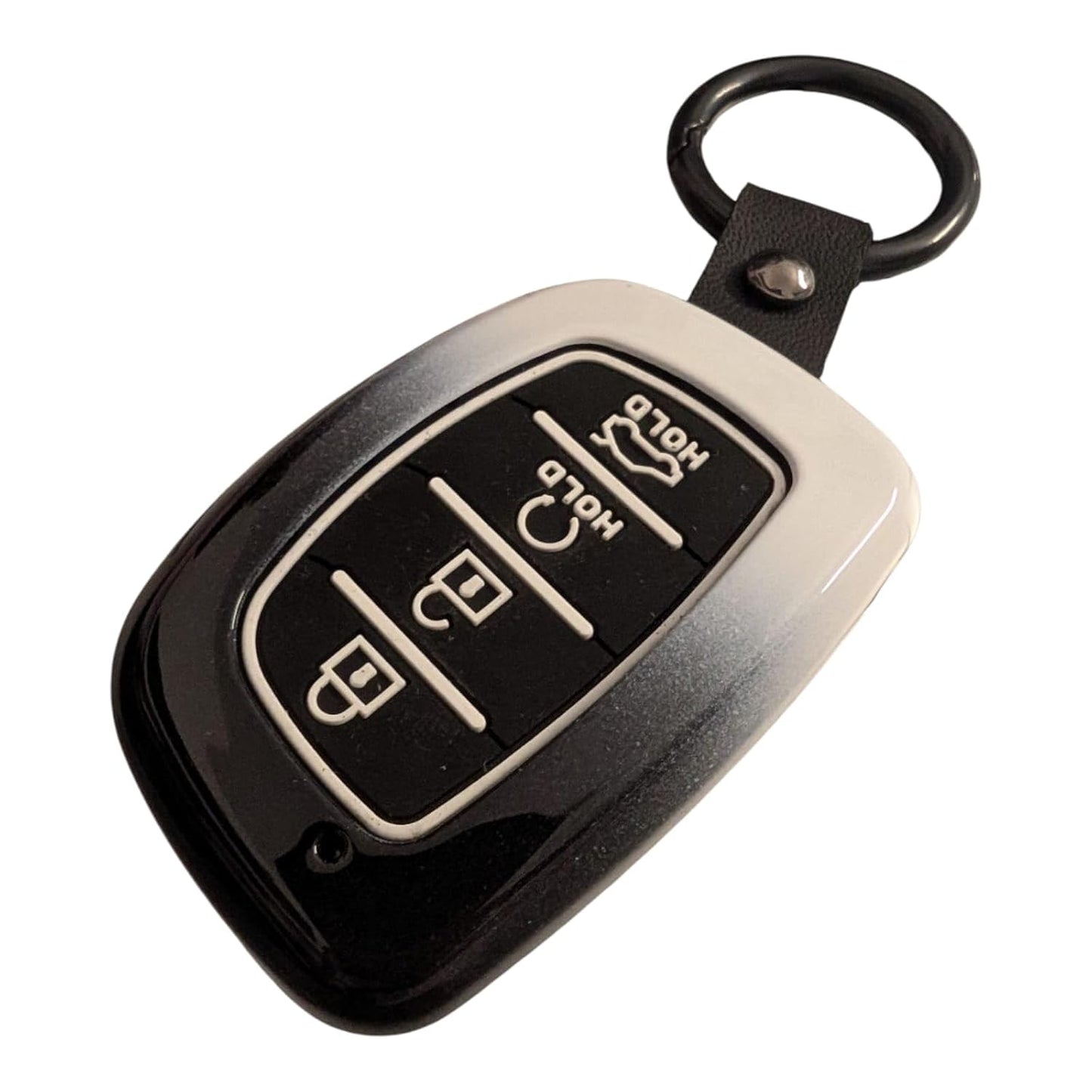 YOURKARTS.COM Car Key Cover Premium Carbon A+ Design Compatible With Hyundai Creta 2024,Creta ev, Alcazar Luxury Waterproof Key Shell & Full Protection 4 Button (Shade)