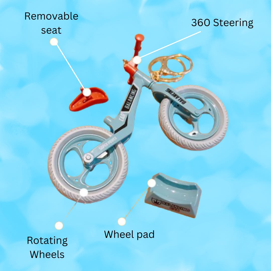 YOURKARTS.COM Car Decoration – Assembled Bicycle Dashboard Ornament – 13 cm Bike Enthusiasts Decor with Rotating Wheels & Movable Handles (Pack of 2)