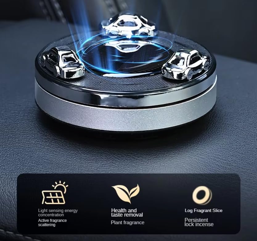 YOURKARTS.COM Solar-Powered Car Air Freshener, Light-Sensing Aromatherapy Diffuser, Car Model Design