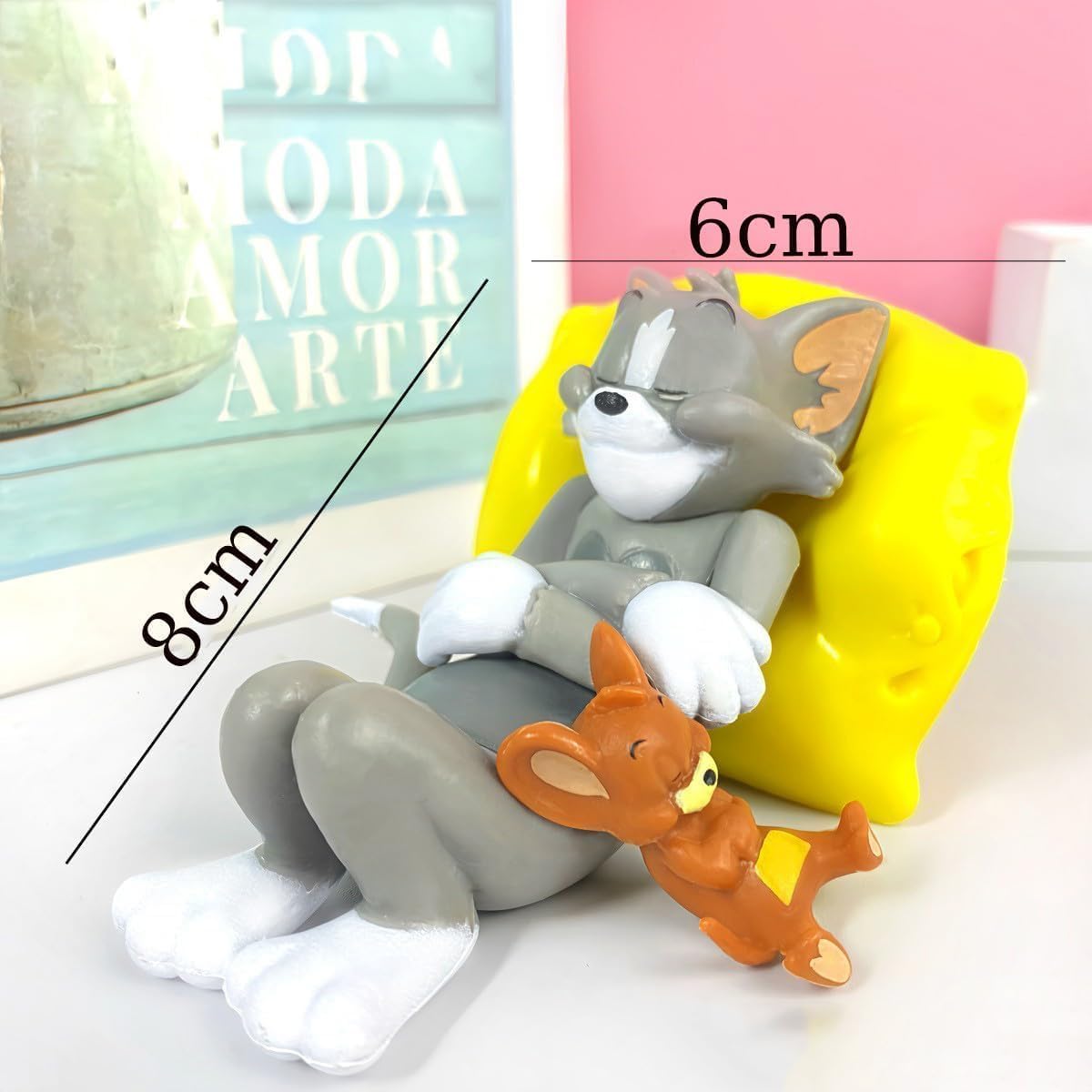 YOURKARTS.COM Tom & Jerry Cute Sleeping Car Interior Accessory, Dashboard and Table Decoration