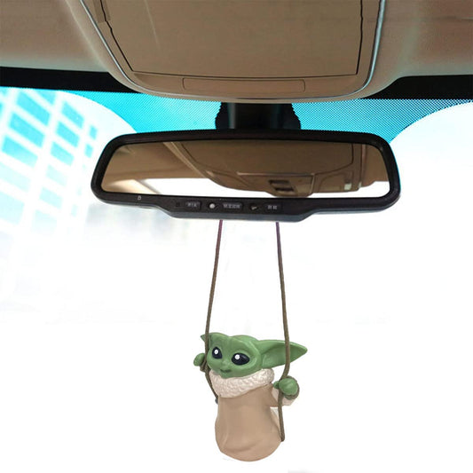 YOURKARTS.COM Cute Hanging Ornament for Car | Rear View Mirror Pendant | Swing Accessory for Car, Home, Office, Gardening & Gifts (Yoda)