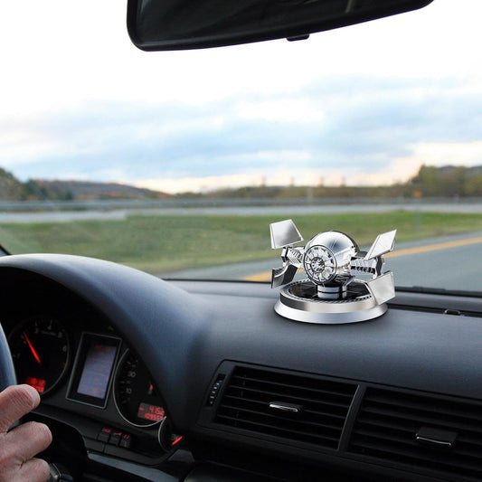 YOURKARTS.COM Car Solar Aroma Therapy | Solar Powered Aromatherapy with Mecha Design Air Freshener Accessories | 360° Fragrance Diffusion Rotation for Car, Home, Living Room